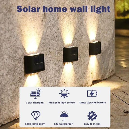 Outdoor Solar-Powered Wall Fixture